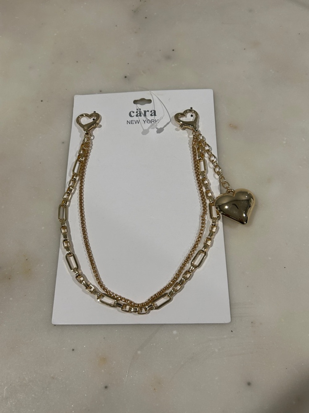 Cara New York Gold Heart Chain Bag Accessory